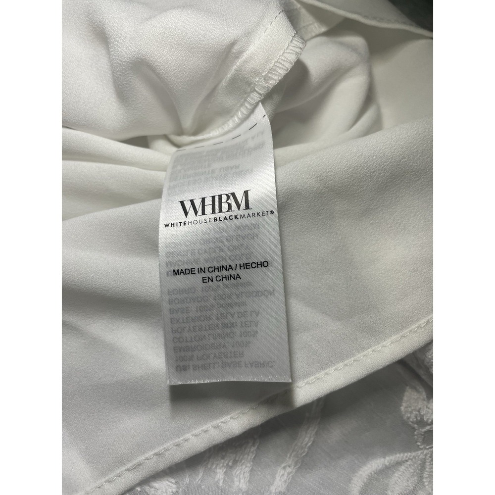 NWT White House Black Market WHBM Halter Sleeveless Dress White, Lined Size M - Picture 10 of 11